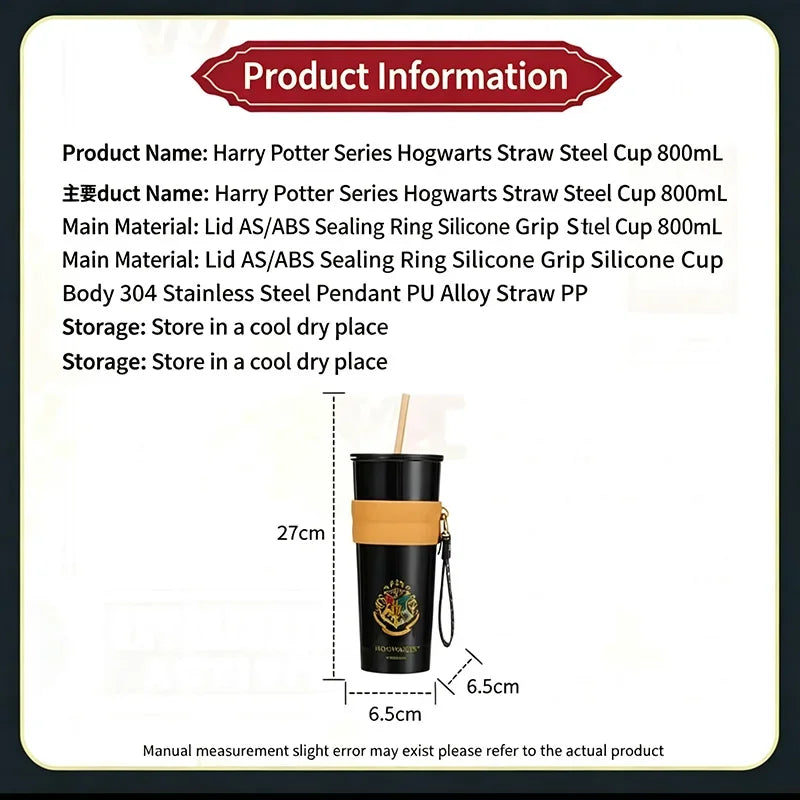 Wizard School Insulated Tumbler | 800ml Stainless Straw Cup Mugs & Drinkware - The Eezee Shop