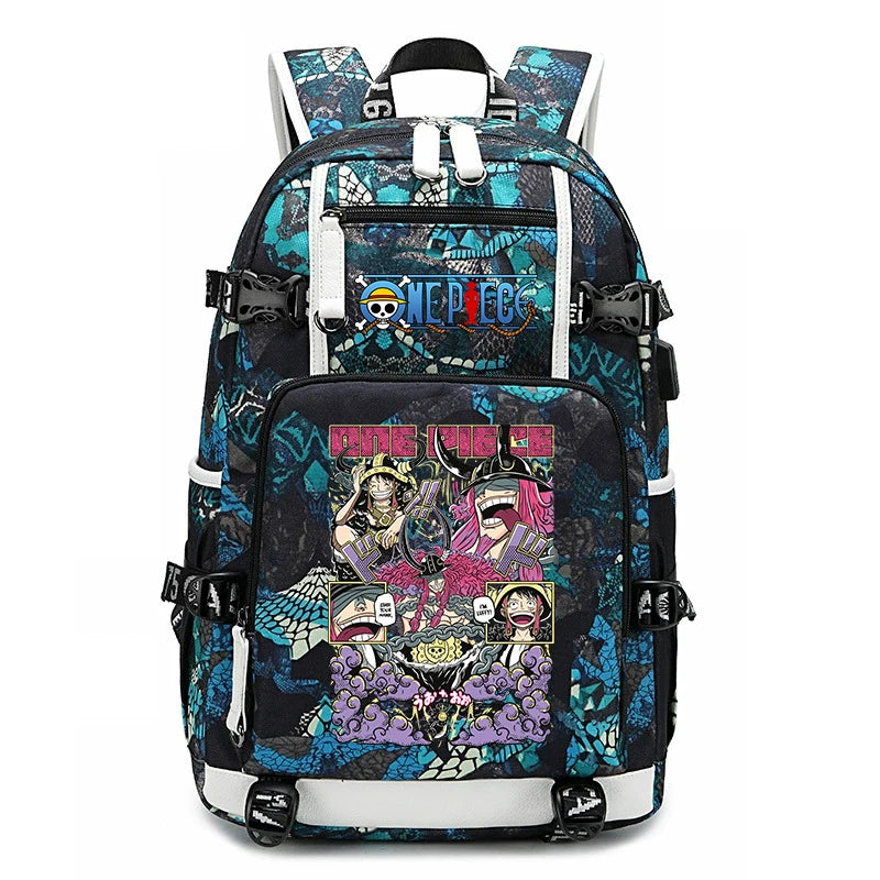 One Piece Luffy School Backpack | Large Capacity Bookbag Backpacks - The Eezee Shop