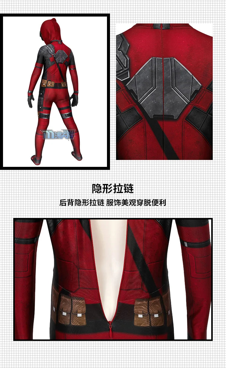 Boys Deadpool Bodysuit | Kids Superhero Compression Costume Cosplay Costumes - The Eezee Shop