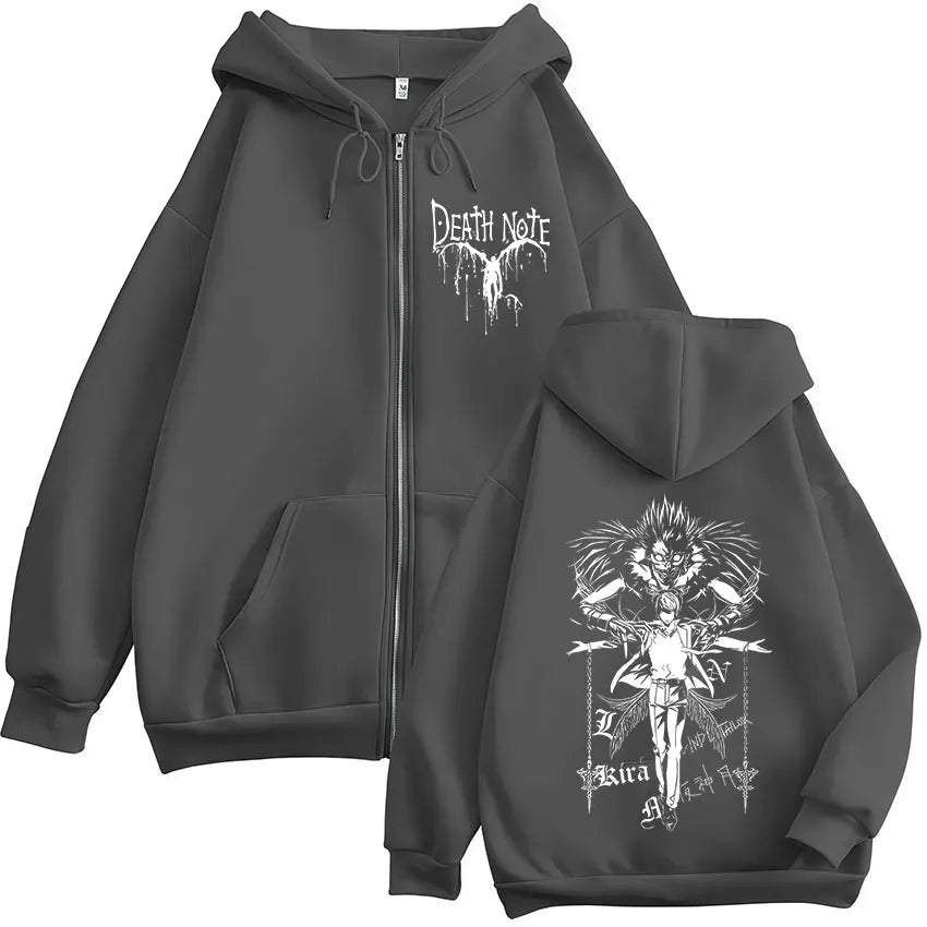 Death Note Ryuk & Light Zip Hoodie | Unisex Anime Sweatshirt Hoodies & Sweatshirts - The Eezee Shop