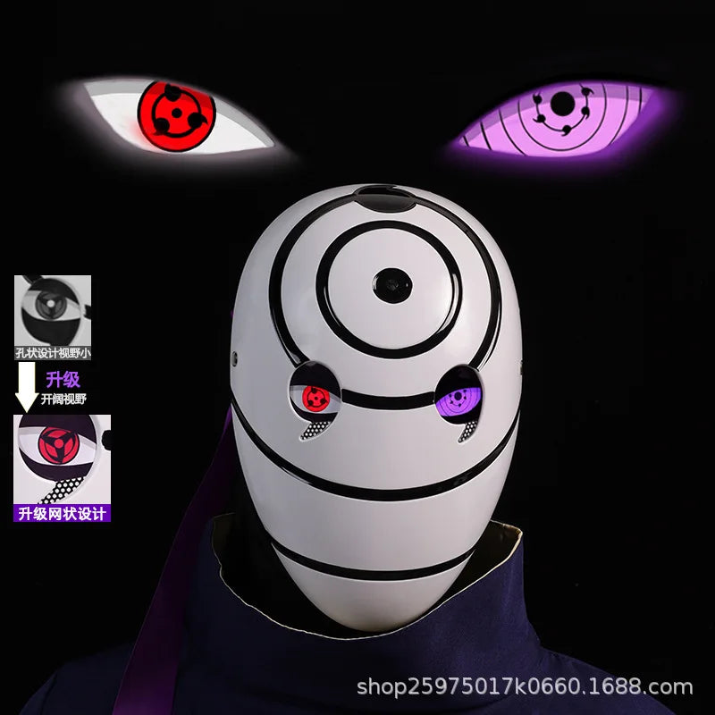 Obito Uchiha Light-Up Mask | Naruto Sharingan Cosplay Helmet Cosplay Masks & Helmets - The Eezee Shop