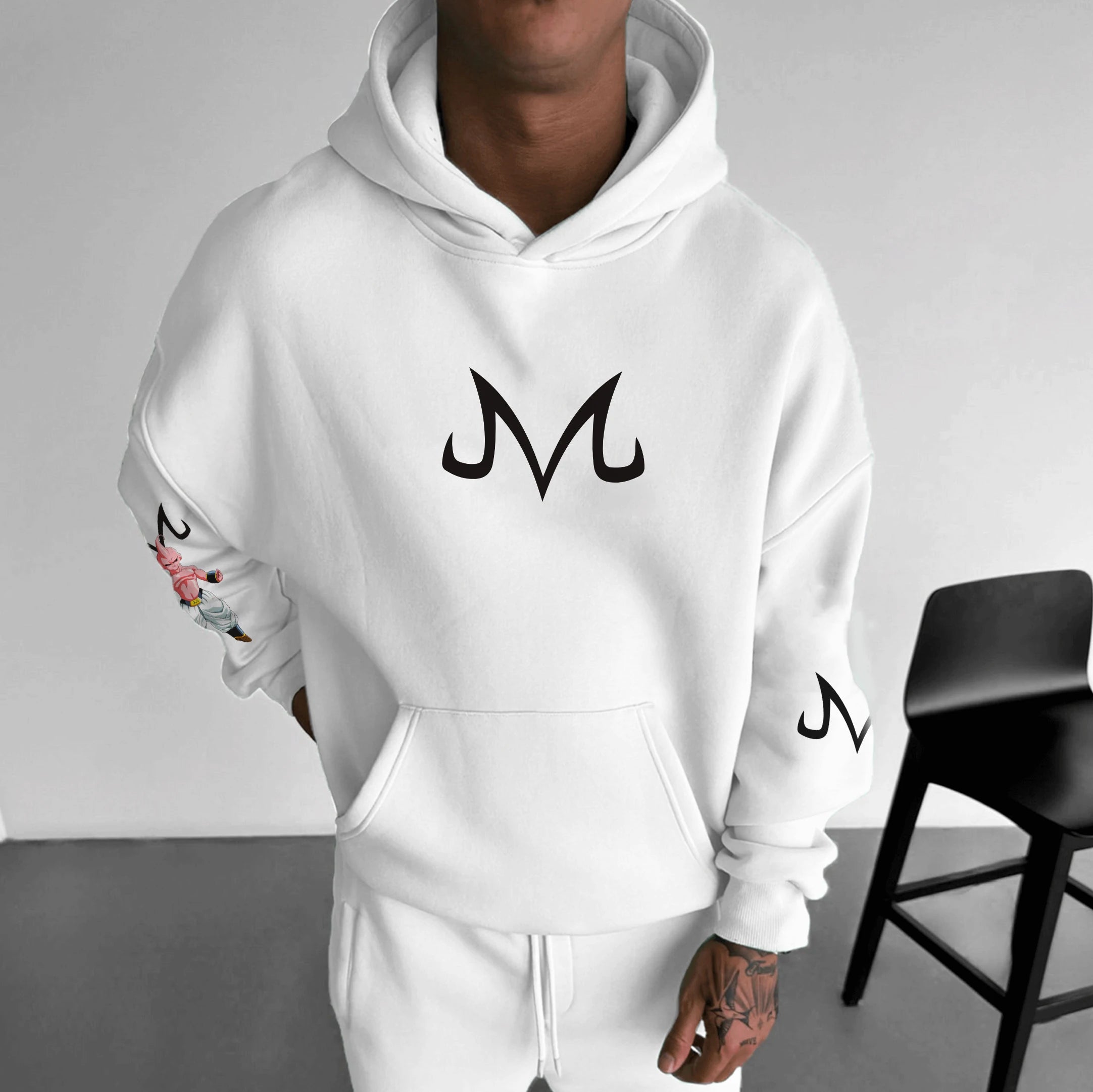 Dragon Ball Z Majin Buu Pink Hoodie Men Anime Streetwear Cosplay Sweatshirt with Japanese Print Casual Pullover for Fans Fashion Hoodies Series - The Eezee Shop