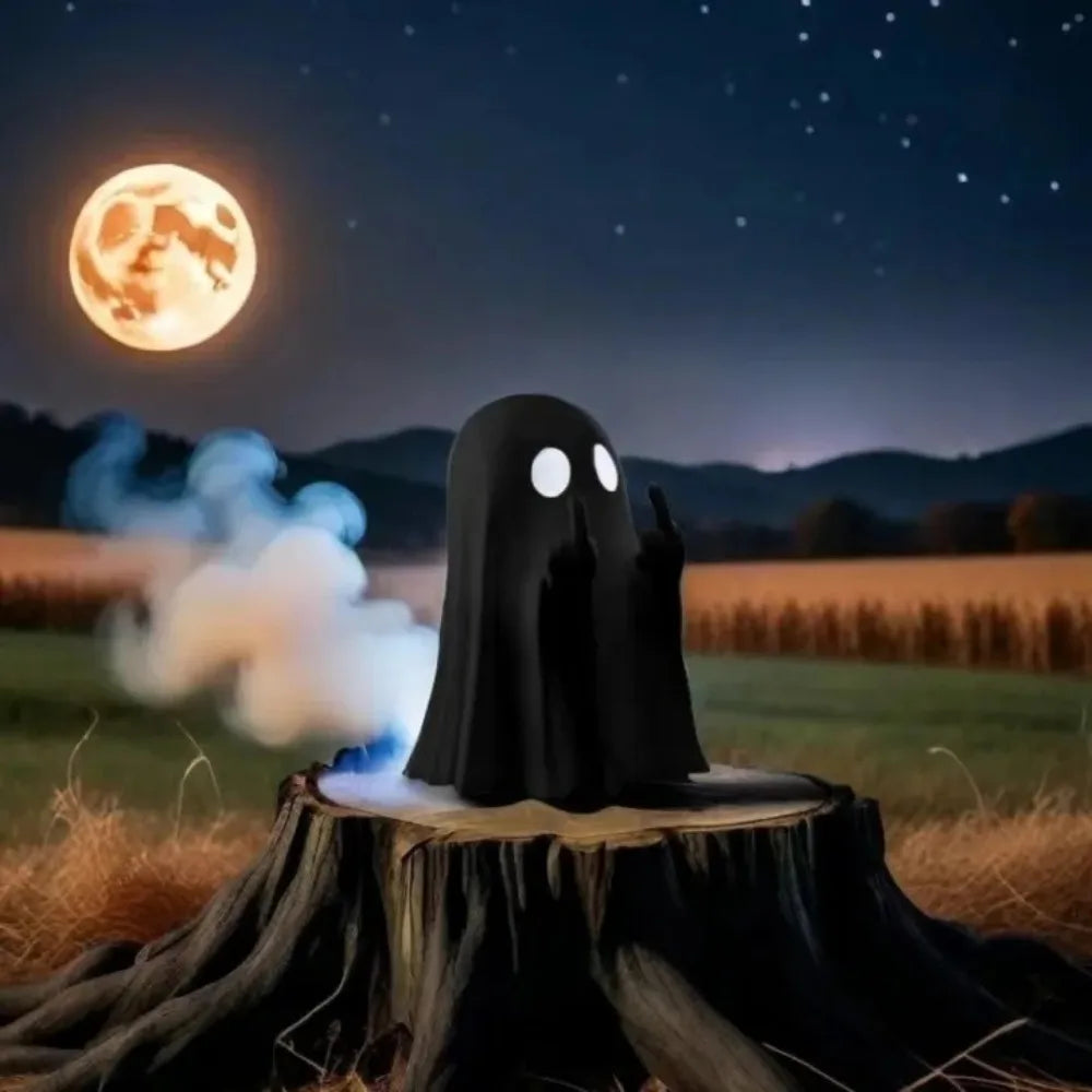 Middle Finger Ghost Statue | Funny Halloween Shelf Decor Halloween Figurines - The Eezee Shop