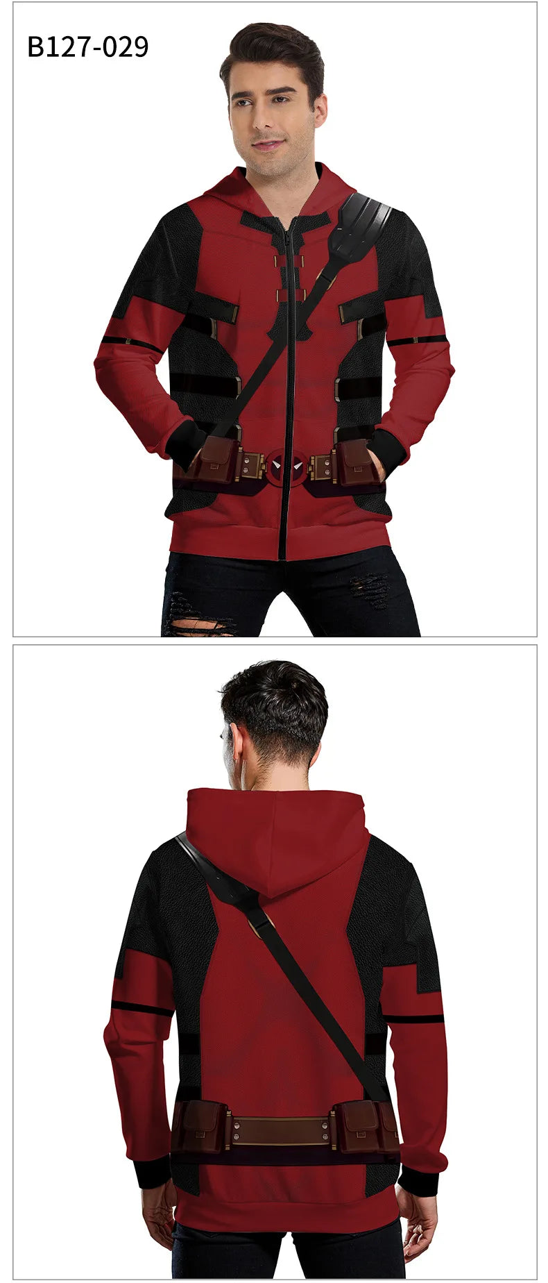 Deadpool & Wolverine Zentai Costume | Men's Superhero Jumpsuit Cosplay Costumes - The Eezee Shop