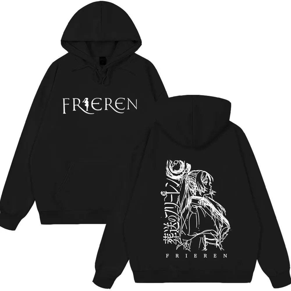 Frieren Anime Hoodie | Unisex Fleece Fantasy Sweatshirt Hoodies & Sweatshirts - The Eezee Shop