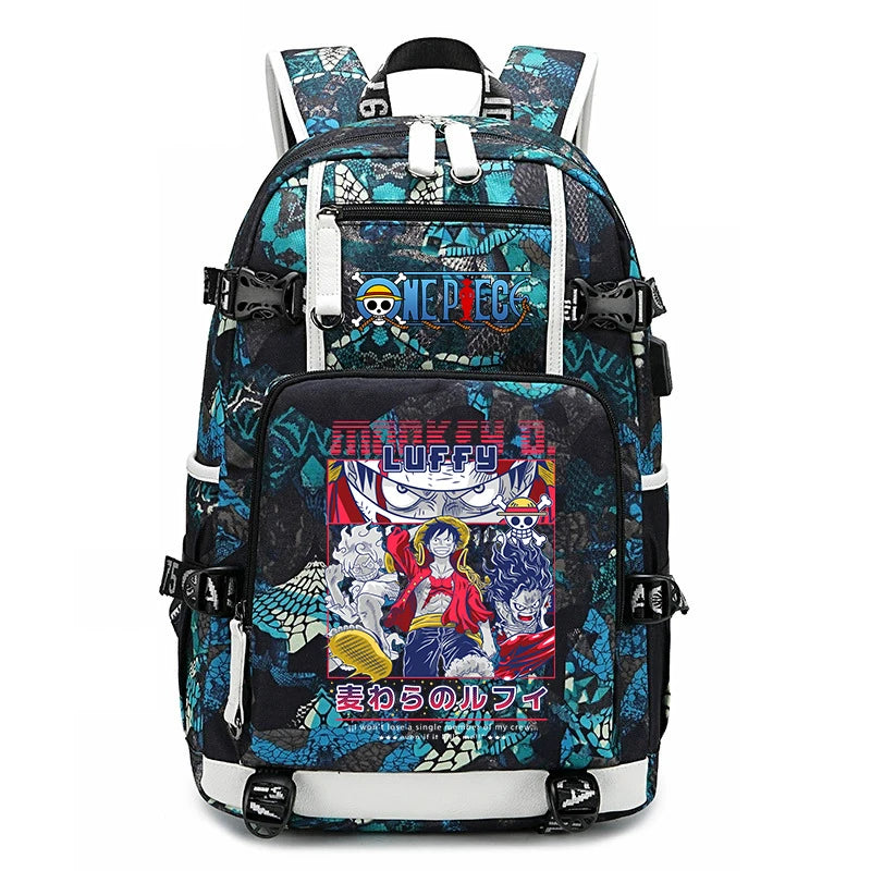 One Piece Luffy School Backpack | Large Capacity Bookbag Backpacks - The Eezee Shop