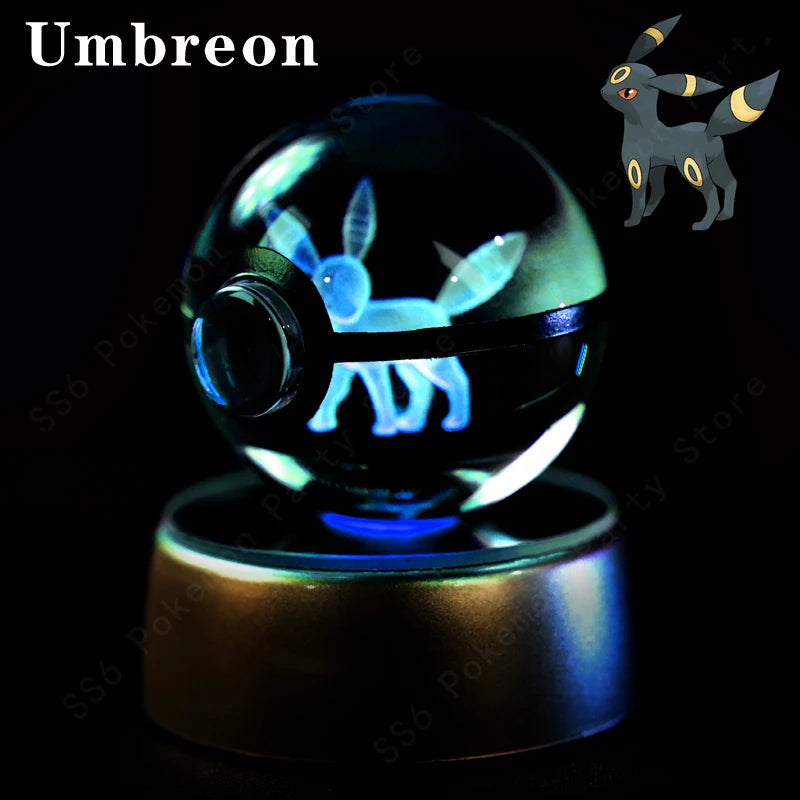 Pokemon 3D Crystal Ball Night Light | Mewtwo, Pikachu & Gengar Lamps & Night Lights - The Eezee Shop