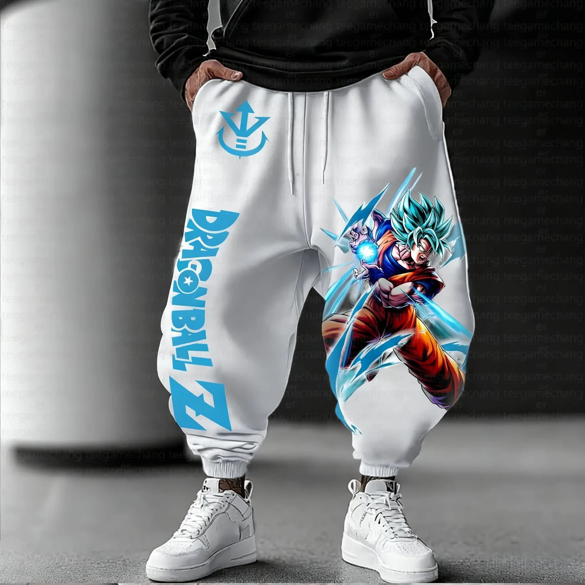 Goku SSB 3D Print Joggers | Quick-Dry Oversized Sports Pants Joggers & Pants - The Eezee Shop