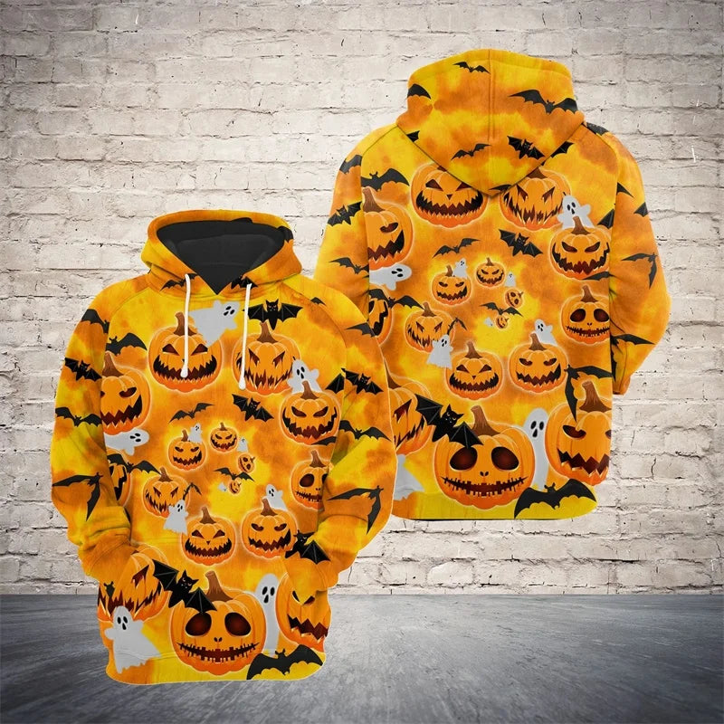 3D Spider Skeleton Hoodie | Men's Halloween Long Sleeve Pullover Hoodies & Sweatshirts - The Eezee Shop