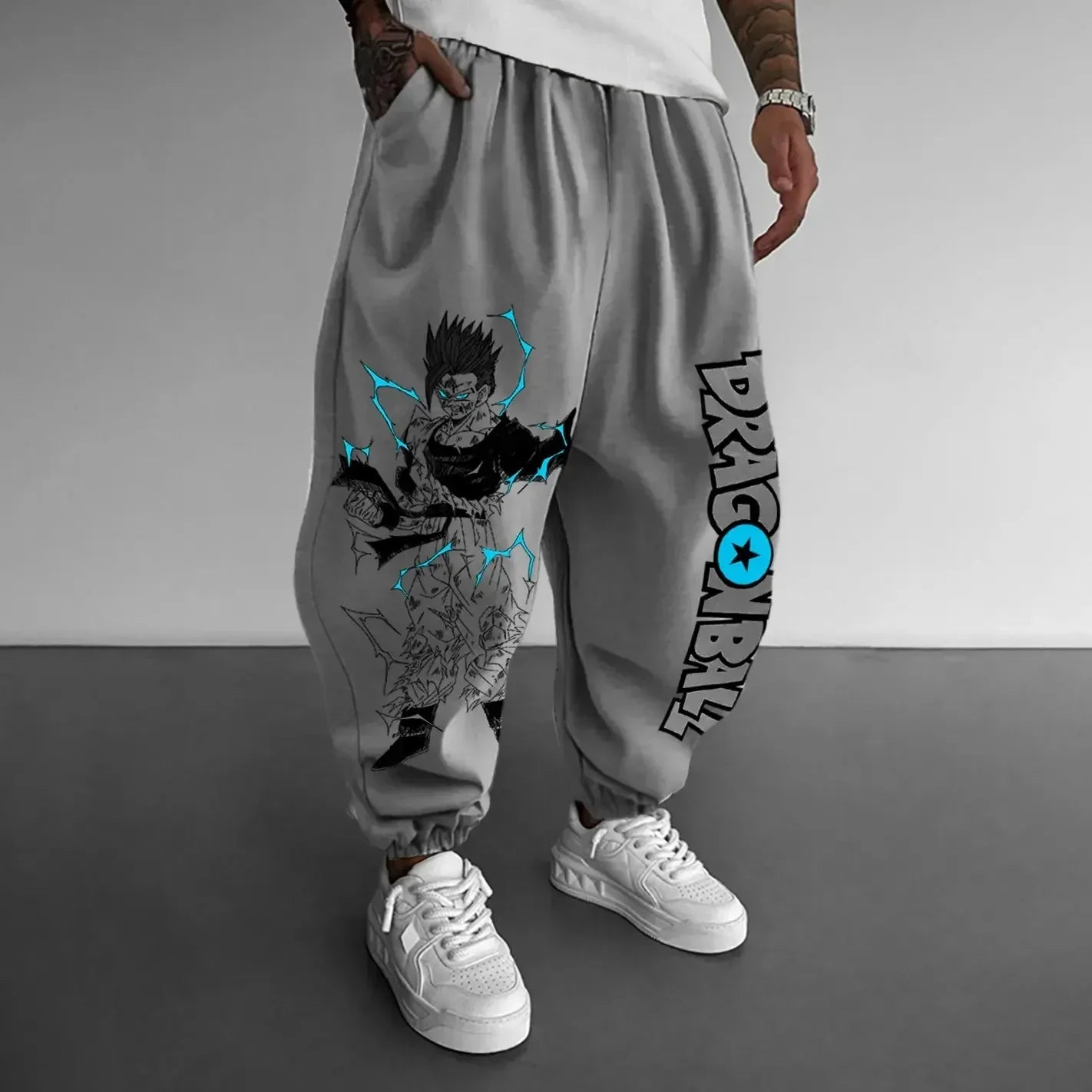 Dragon Ball Z Y2K Joggers | Men's Anime Streetwear Trousers Joggers & Pants - The Eezee Shop