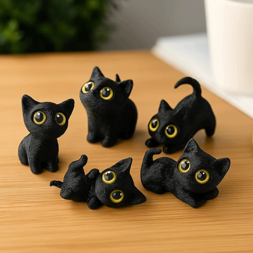 3D Printed Halloween Cat Figurine | Anime Style Ornament Halloween Figurines - The Eezee Shop
