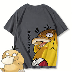 Pokemon Psyduck Anime T-shirt Men Women Casual Cotton Short Sleeve Tee Top Summer Y2k Streetwear Graphic Print 2026 New Cartoon ime T Shirt Men Women Casual Cotton Short Sleeve Tee Anime Tshirts - The Eezee Shop