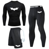 Bat Graphic Compression 3-Piece Set | Men's Gym Shirt, Shorts & Pants Gym & Compression Wear - The Eezee Shop