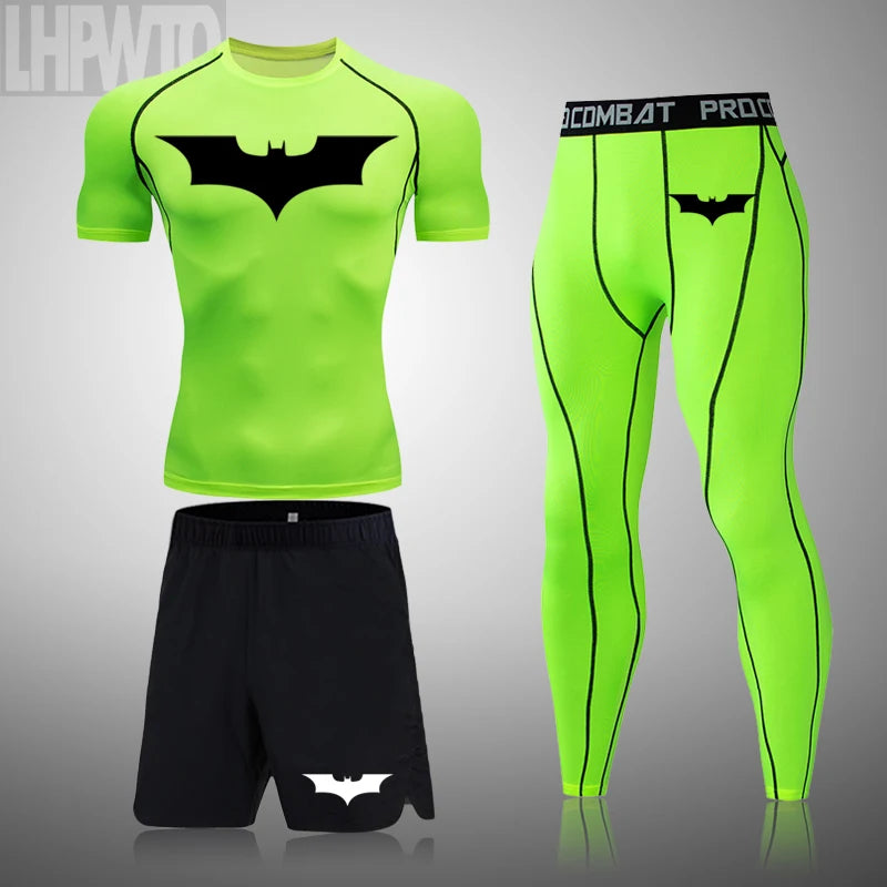 Men's Superhero Compression Set | Quick-Dry Gym Rashguard Suit Gym & Compression Wear - The Eezee Shop