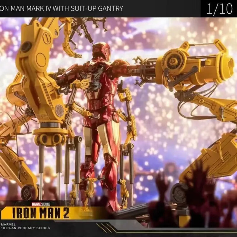 Iron Man MK4 with Suit-Up Gantry | 1/10 Collectible Figure Collectible Figures - The Eezee Shop