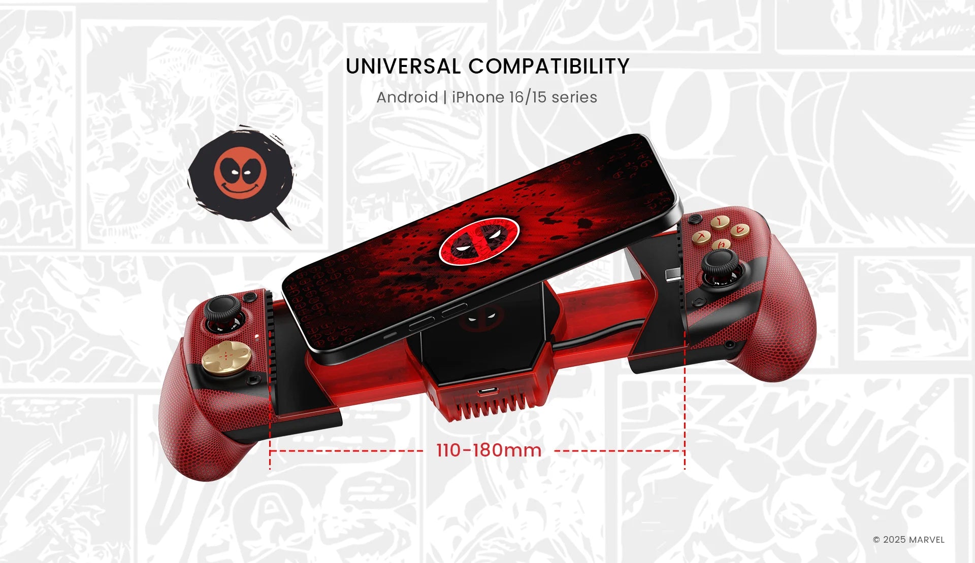 Deadpool Edition Mobile Controller | Type-C Wired Gamepad Gaming Accessories - The Eezee Shop
