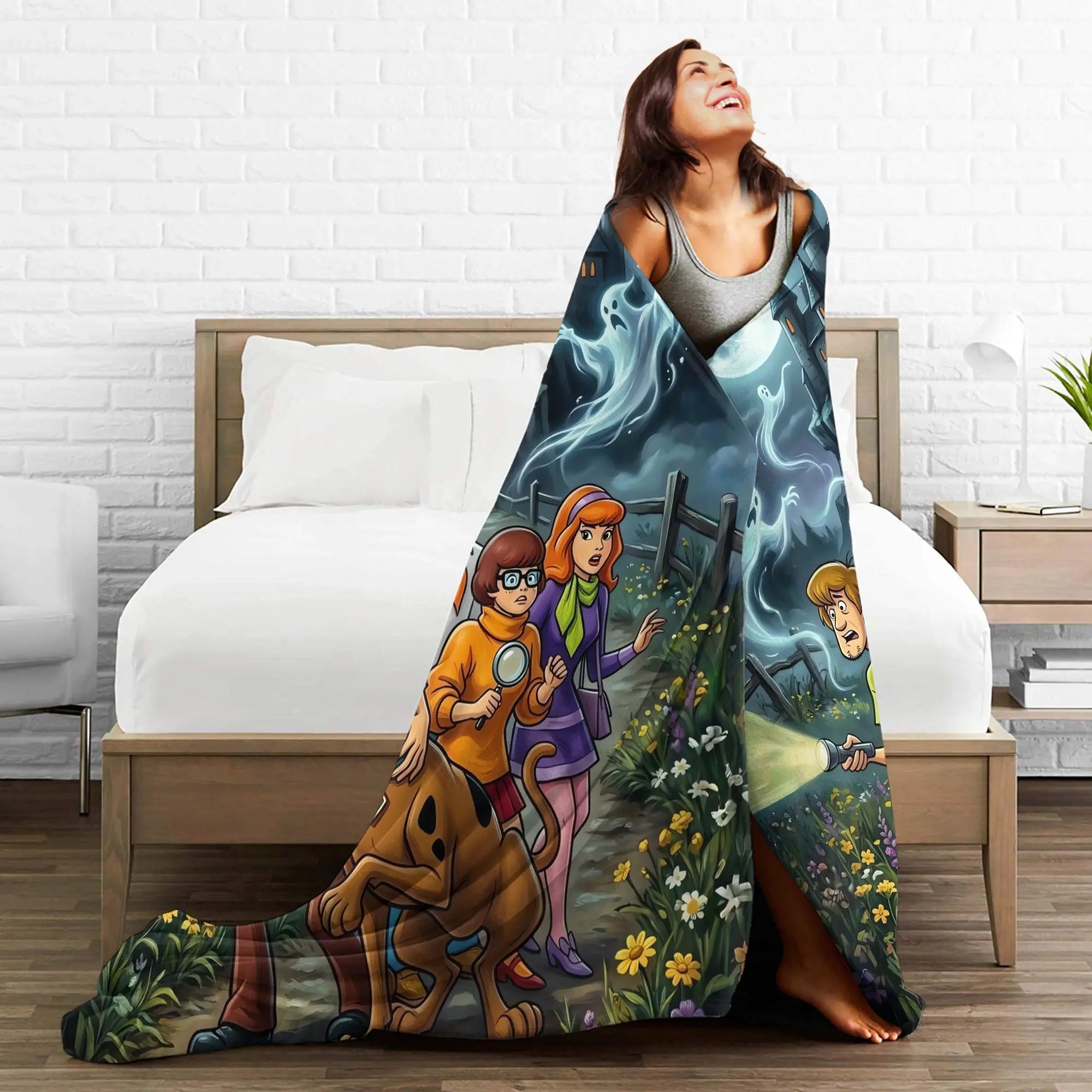 Scooby-Doo Flannel Blanket | Cartoon Halloween Winter Throw Throw Blankets - The Eezee Shop