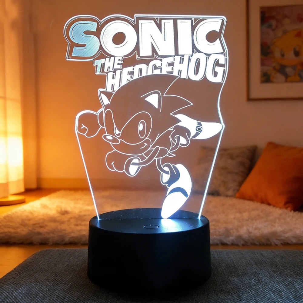 Sonic 3D LED Night Light | Cute Bedroom Table Lamp Lamps & Night Lights - The Eezee Shop