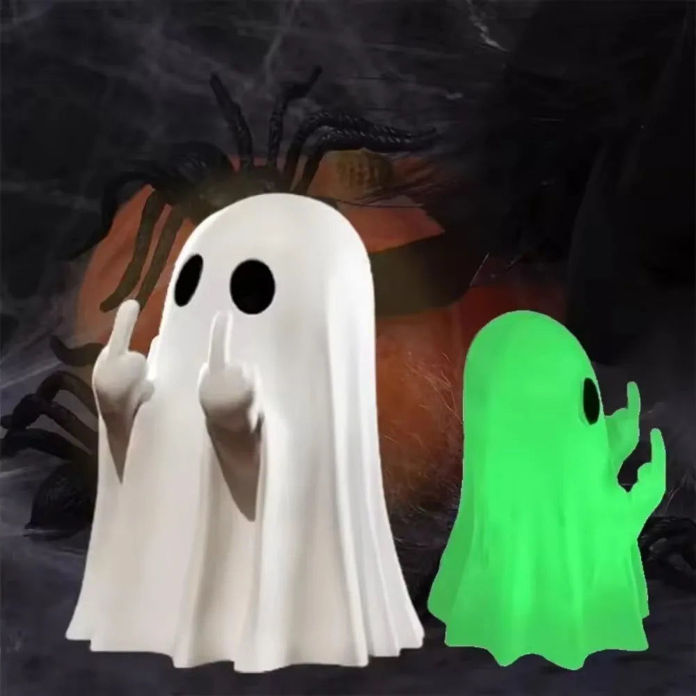 Middle Finger Ghost Statue | Funny Halloween Shelf Decor Halloween Figurines - The Eezee Shop
