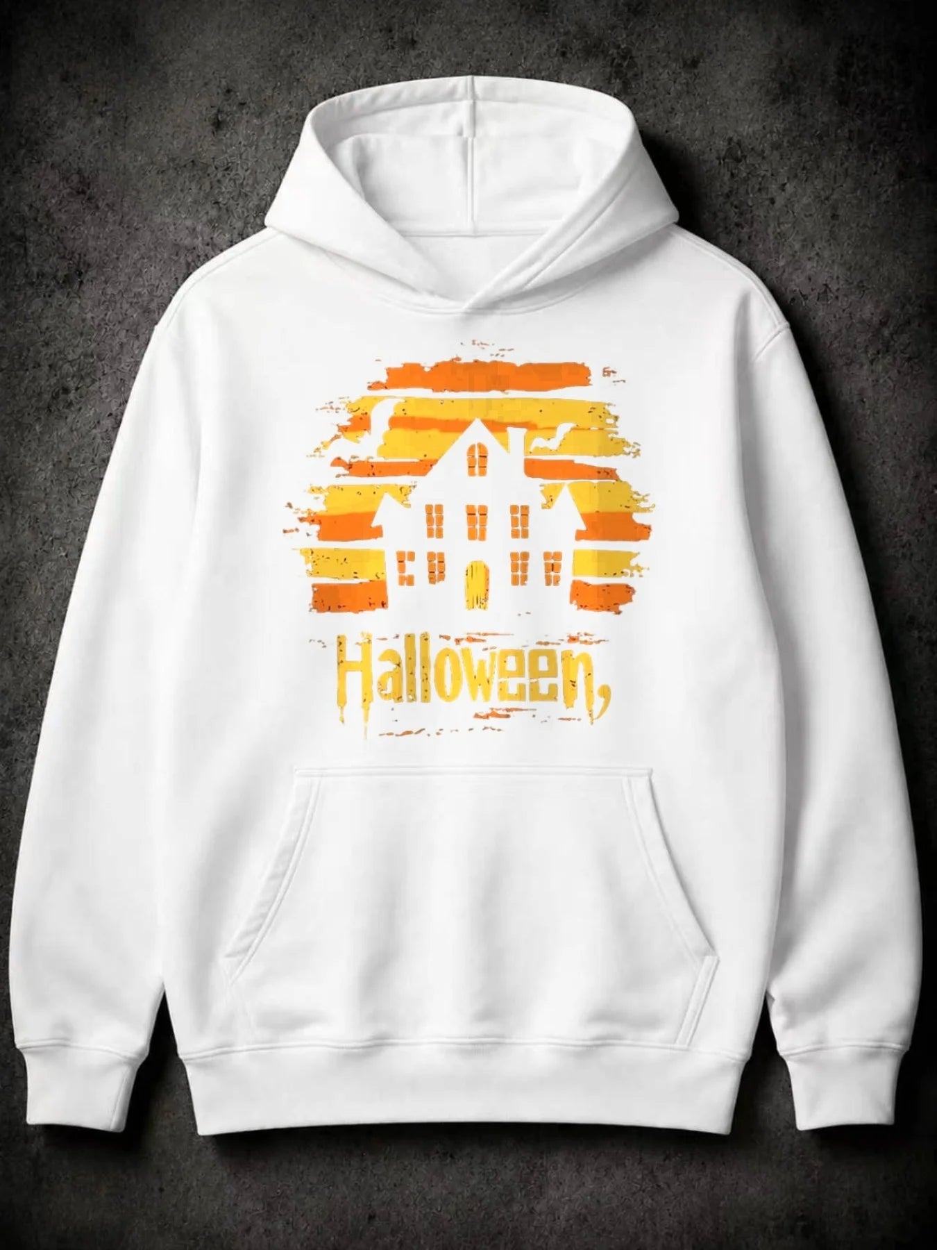 Haunted Ghost House Halloween Hoodie | Men's Fall Pullover Hoodies & Sweatshirts - The Eezee Shop