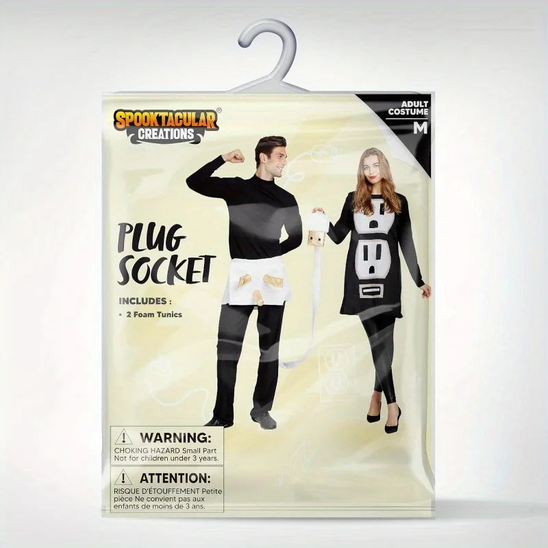 Plug and Socket Couples Costume | Funny Adult Halloween Outfit Halloween Costumes - The Eezee Shop