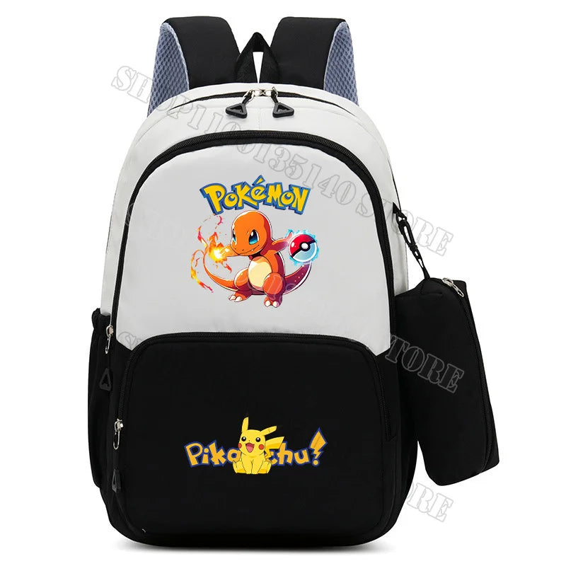 Anime Figure Print Backpack | Large Capacity Bag with Pencil Case Backpacks - The Eezee Shop