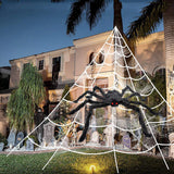 Plush Triangle Spider Web 5m | Haunted House Outdoor Decor Outdoor Halloween Decorations - The Eezee Shop