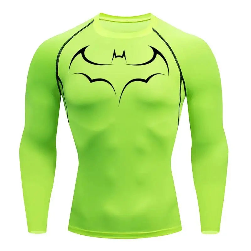 Bat Print Compression T-Shirt | Men's Running & Gym Tee Gym & Compression Wear - The Eezee Shop