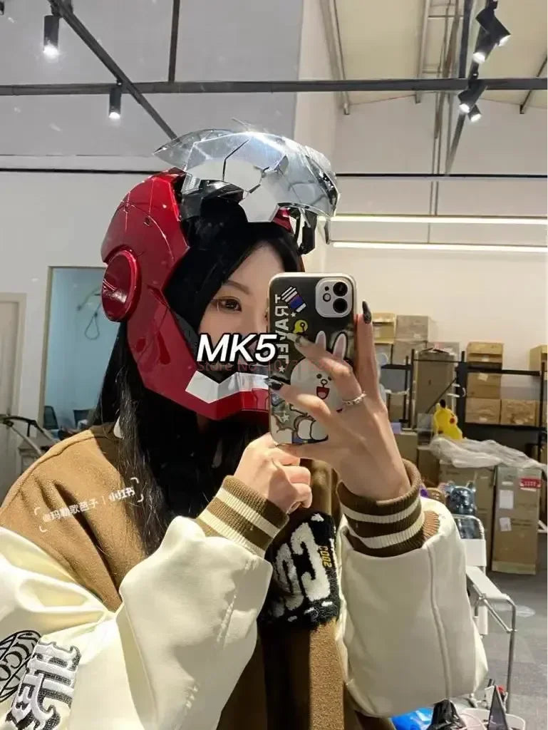Black Iron Man Mk5 Helmet | Voice-Activated Wearable Helmet Cosplay Masks & Helmets - The Eezee Shop