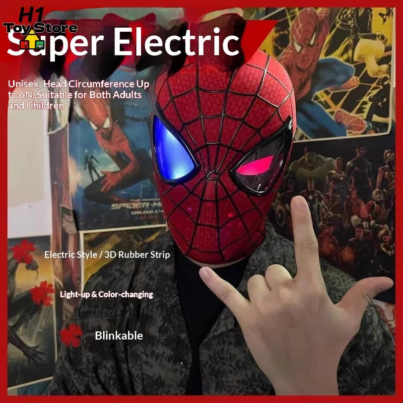 Spider-Man Motorized Eye Mask | Light-Up 1:1 Ring Control Cosplay Masks & Helmets - The Eezee Shop