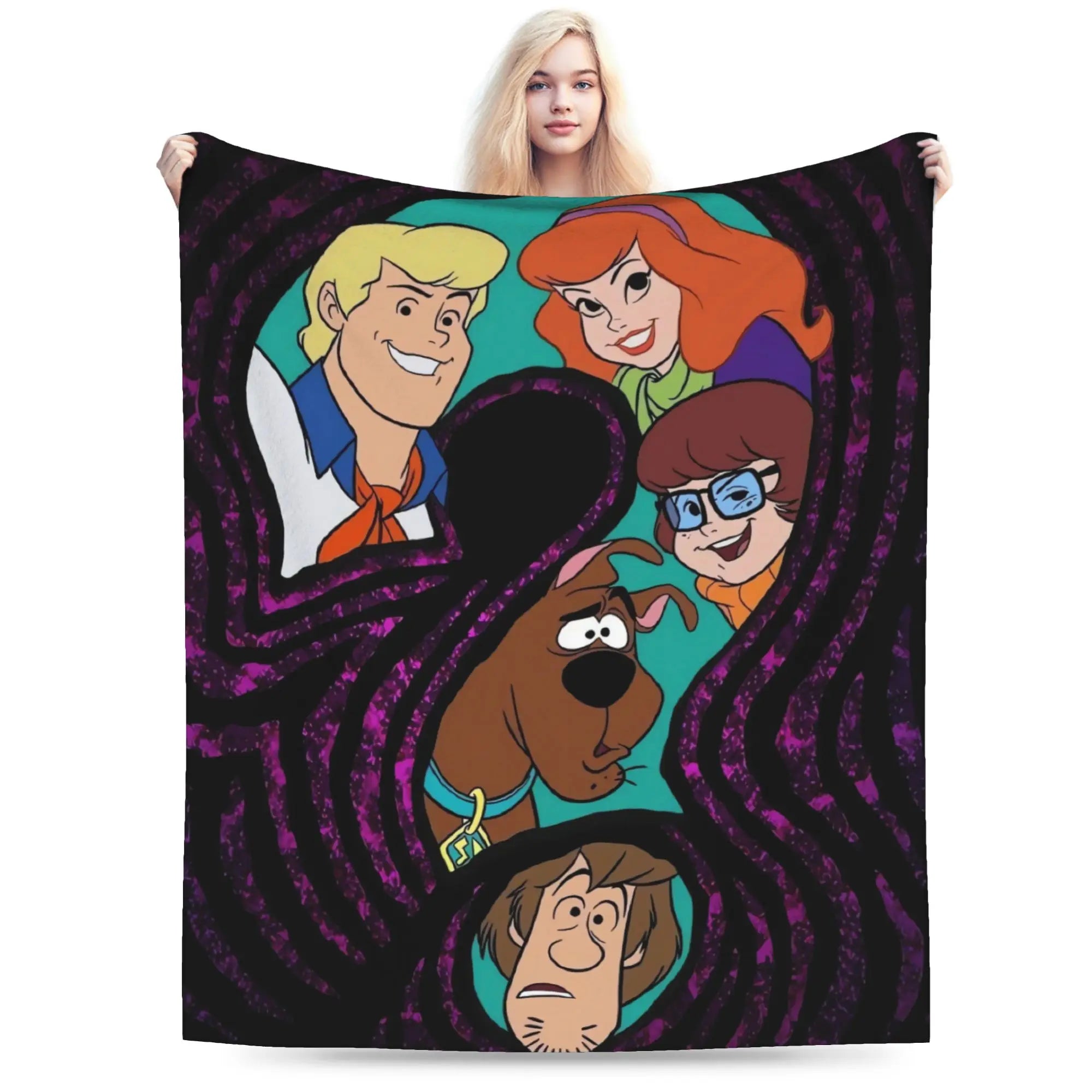 Scooby-Doo Flannel Blanket | Cartoon Halloween Winter Throw Throw Blankets - The Eezee Shop