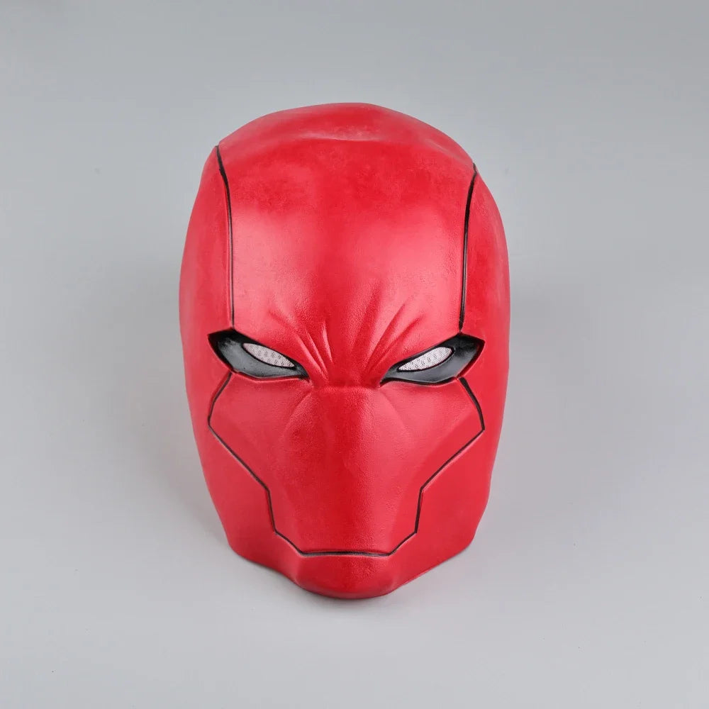 Red Hood Latex Helmet | Adult Superhero Halloween Mask Cosplay Masks & Helmets - The Eezee Shop