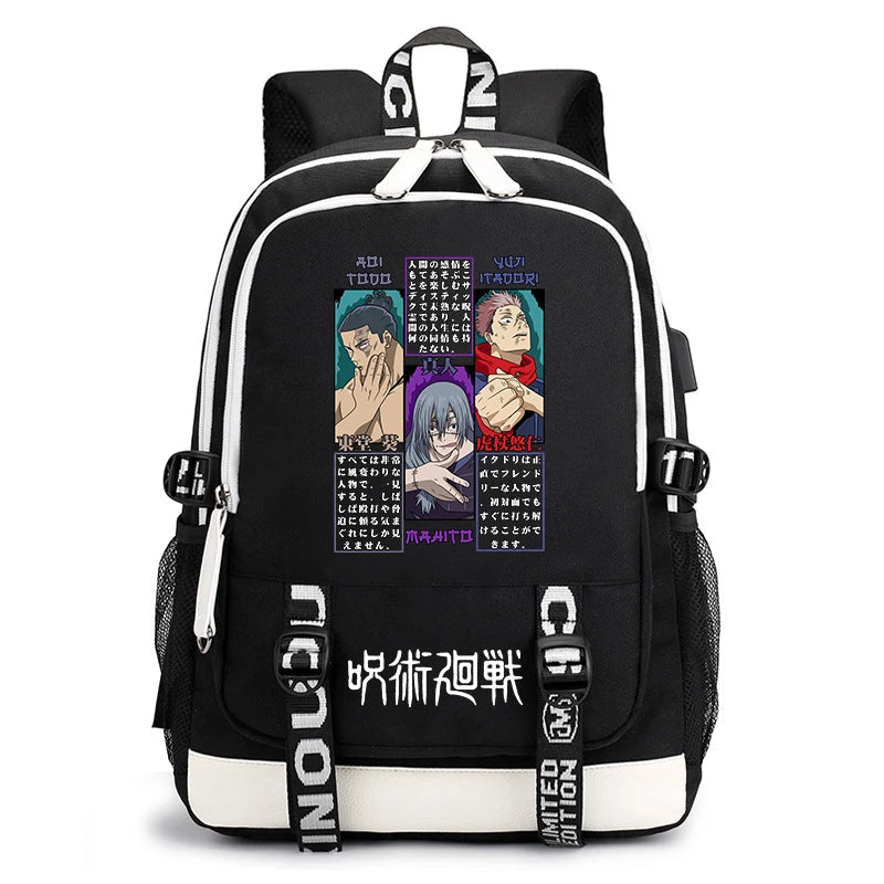Jujutsu Kaisen Student Backpack | Lightweight Anime Daypack Backpacks - The Eezee Shop