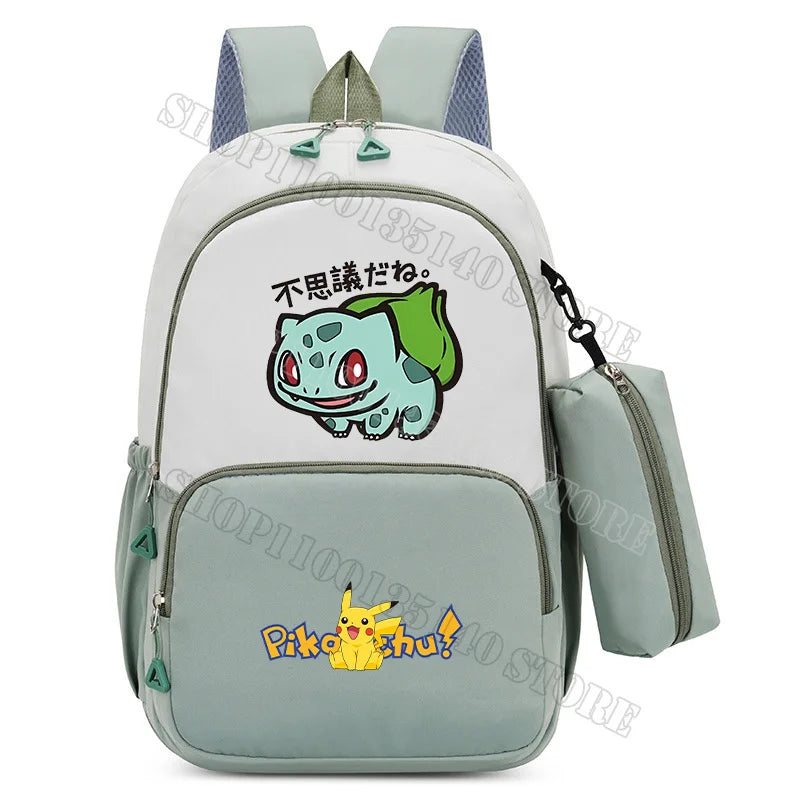 Anime Figure Print Backpack | Large Capacity Bag with Pencil Case Backpacks - The Eezee Shop