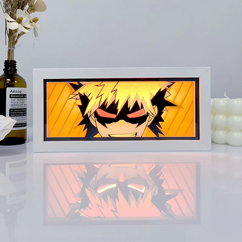 Roronoa Zoro Paper-Cut Shadow Box | Remote Color Night Light Lamps & Night Lights - The Eezee Shop