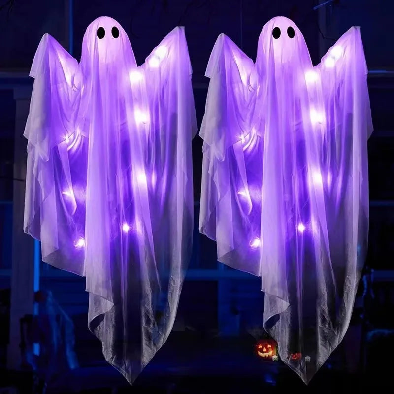 47" Swinging Ghost with LED Lights | Outdoor Halloween Decoration Outdoor Halloween Decorations - The Eezee Shop