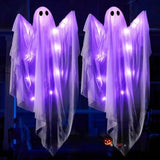 47" Swinging Ghost with LED Lights | Outdoor Halloween Decoration Outdoor Halloween Decorations - The Eezee Shop