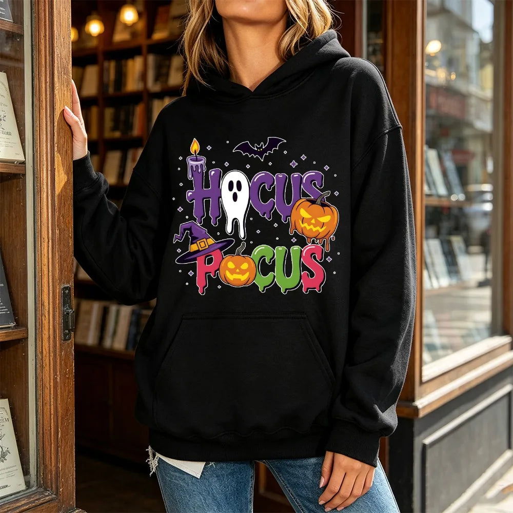 Vintage Hocus Pocus Ghost Pumpkin Hoodie | Women's Witchy Sweatshirt Hoodies & Sweatshirts - The Eezee Shop