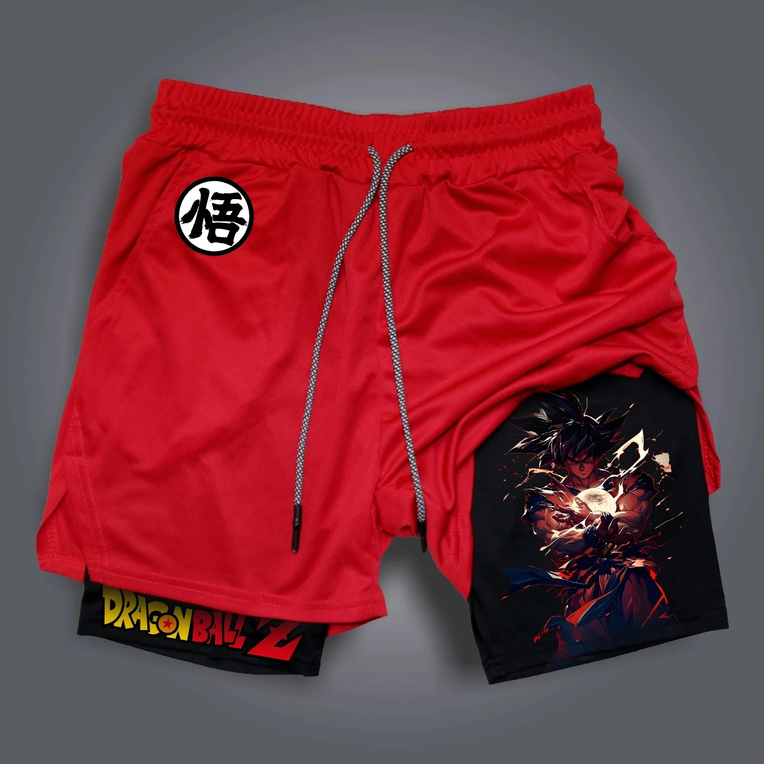 Goku & Vegeta Double-Layer Shorts | Quick-Dry Dragon Ball Shorts Shorts - The Eezee Shop