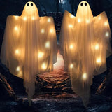 47" Swinging Ghost with LED Lights | Outdoor Halloween Decoration Outdoor Halloween Decorations - The Eezee Shop