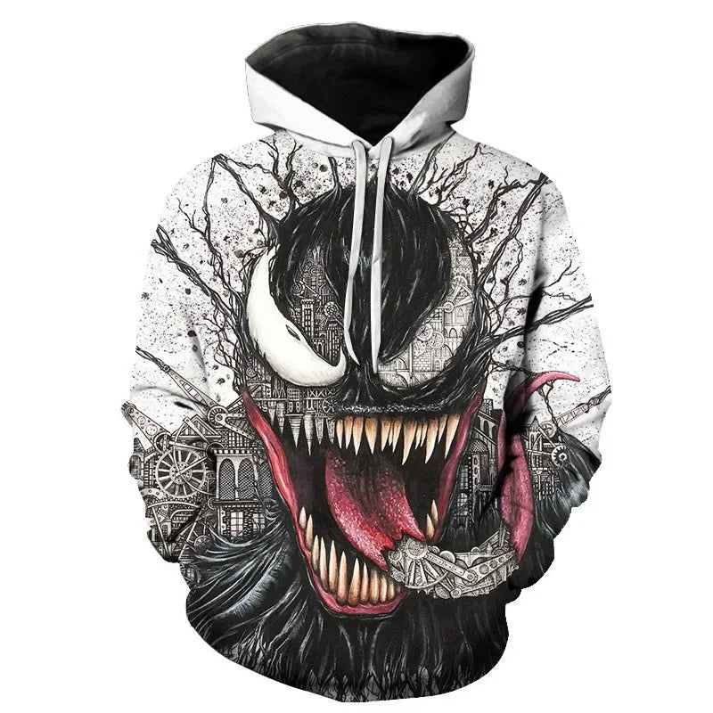 Venom 3D Print Hoodie | Men's Full Body Villain Sweatshirt Hoodies & Sweatshirts - The Eezee Shop
