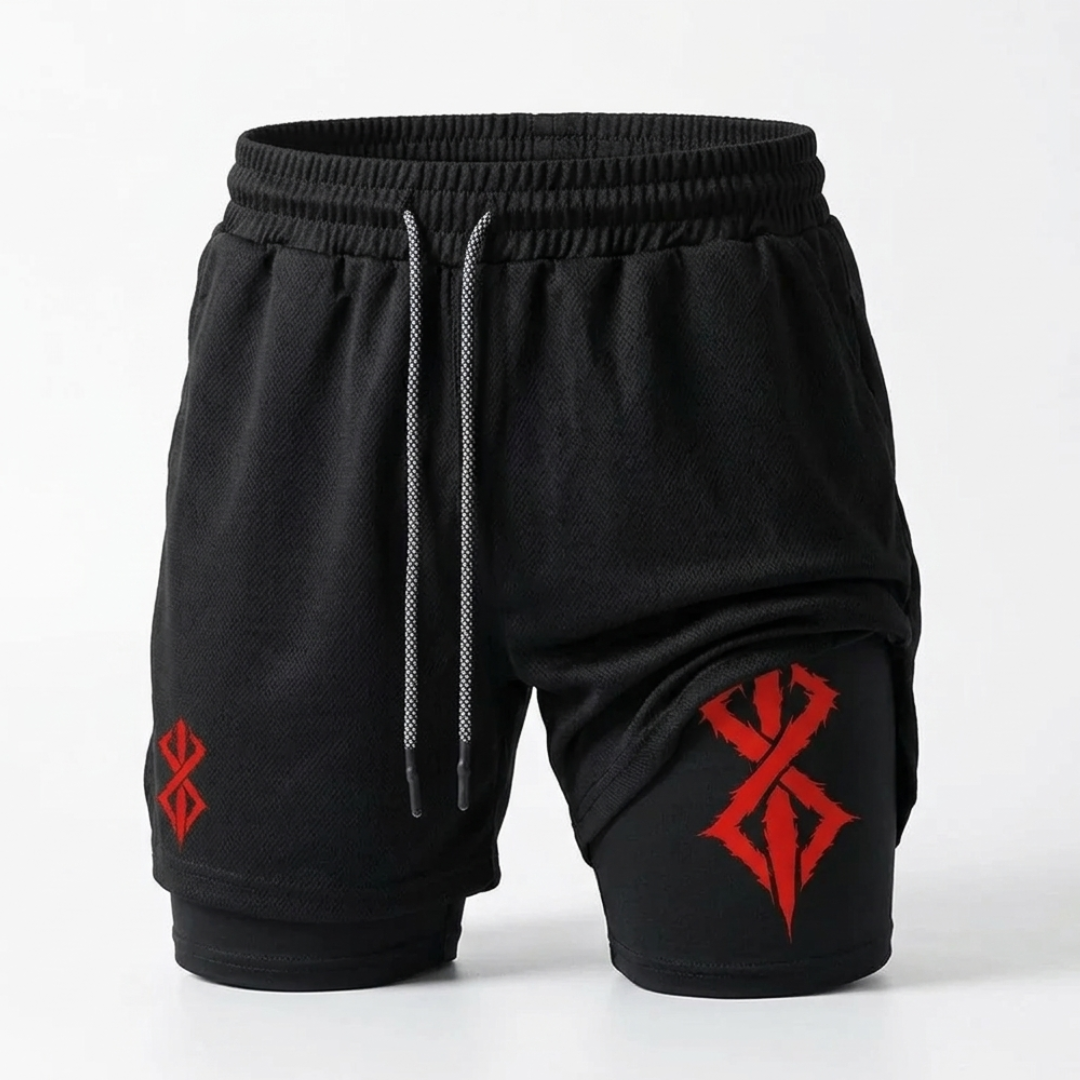 Berserk Men's Sports Shorts 2 in 1, Quick Dry Running Shorts. performance shorts - The Eezee Shop