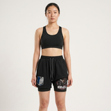Attack on Titan 2-in-1 Gym Shorts Running Wear performance shorts - The Eezee Shop
