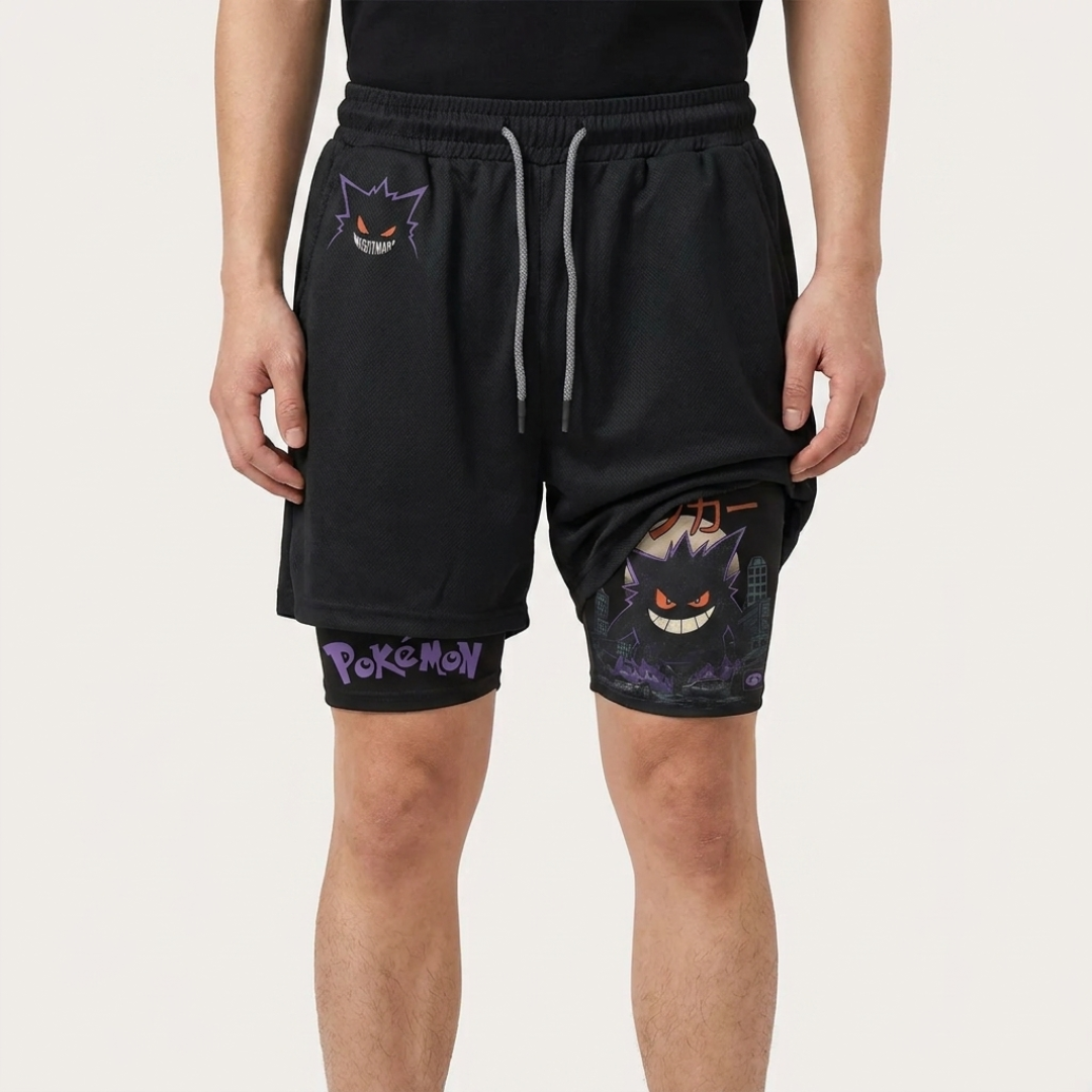 Pokémon Japanese Anime Peripheral Double-layer Shorts Performance shorts - The Eezee Shop
