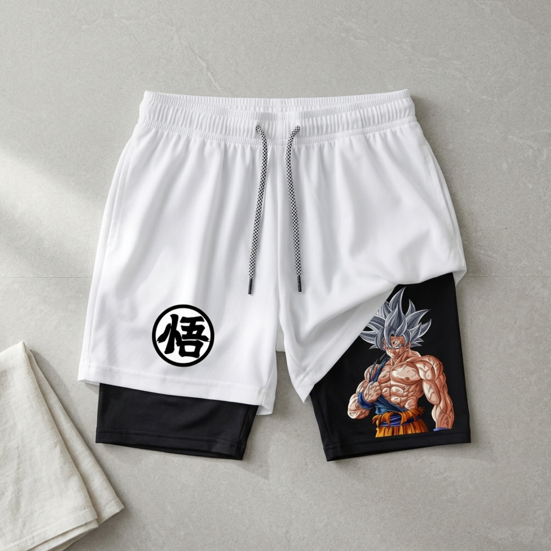 Dragon Ball Anime Gym Shorts Double-Layer Workout shorts Performance shorts - The Eezee Shop