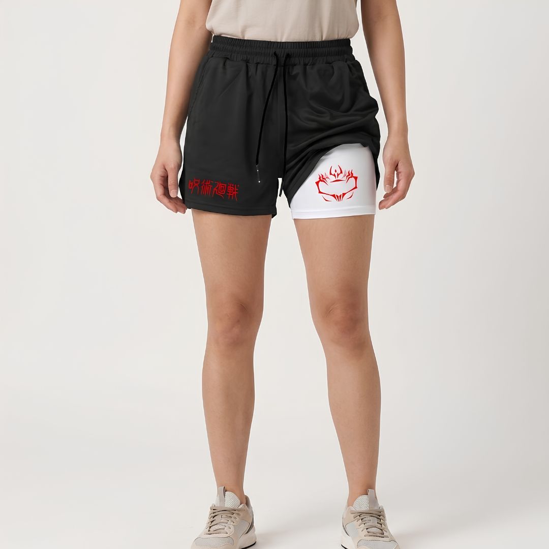 Jujutsu Kaisen Compression Shorts Men Fitness Gym Short performance shorts - The Eezee Shop