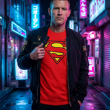 Superman Hero T-Shirt Vintage Short Sleeve Tee