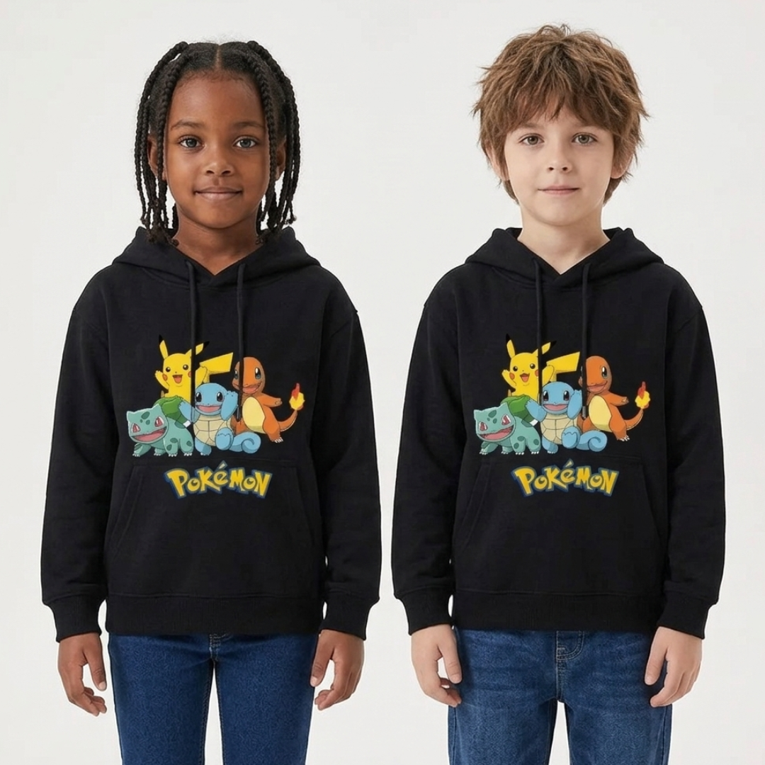 Cute Pikachu Print Kids Hoodie Hoodies Series - The Eezee Shop