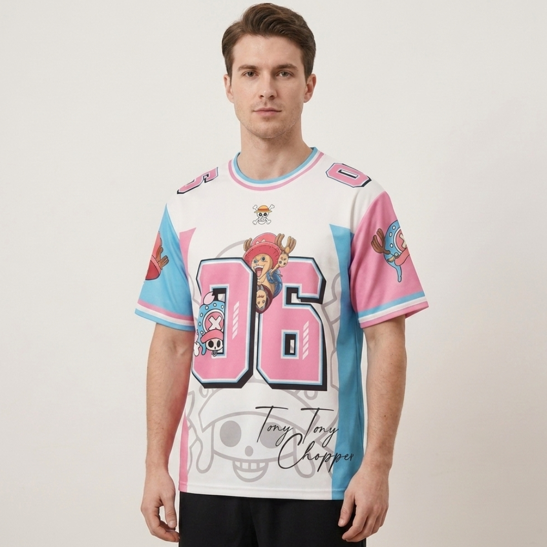 Tony Tony Chopper One Piece Jersey Shorts Streetwear Anime Tshirts - The Eezee Shop