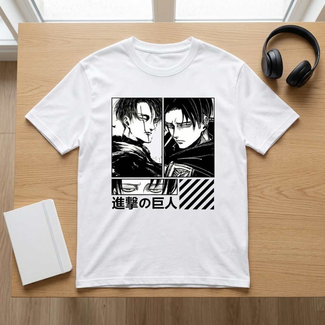 Levi Ackerman Attack on Titan Anime Graphic Streetwear Tee Anime Tshirts - The Eezee Shop